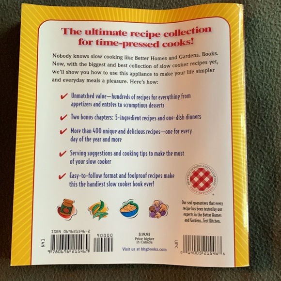 Lot of 3 Slow Cooker cookbooks. Includes Betty Crocker, Better Homes and Gardens - Picture 6 of 10